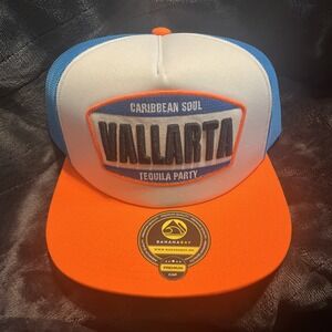 Banana Bay Hard Rock Tequila Vallarta Adjustable Trucker Hat Lightweight NWT